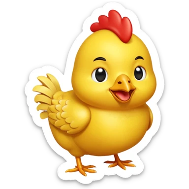 chicken 3d imoji transparen  sticker