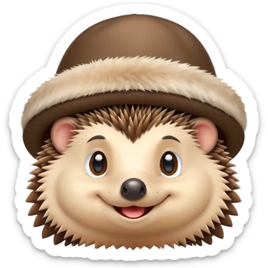 hedgehog wearing a hat sticker