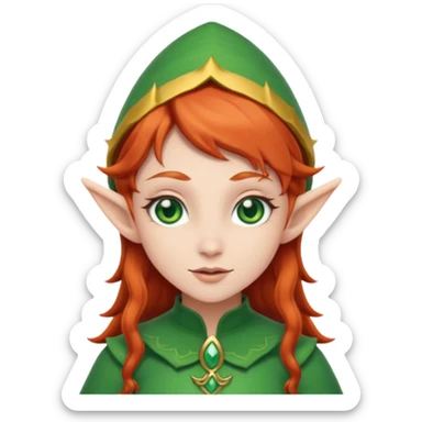 Redhead elf sticker