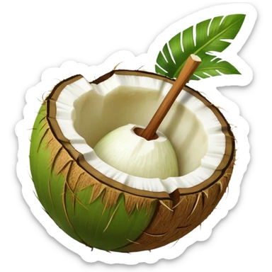 "WholeFULL CLOSED Green Tender Coconut" sticker