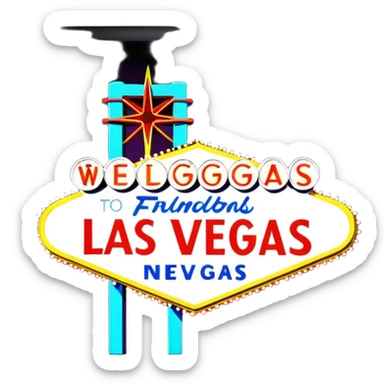 LAS VEGAS SIGN sticker