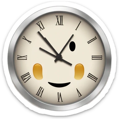 clock in tea sticker