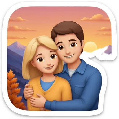 romantic movie scene sticker