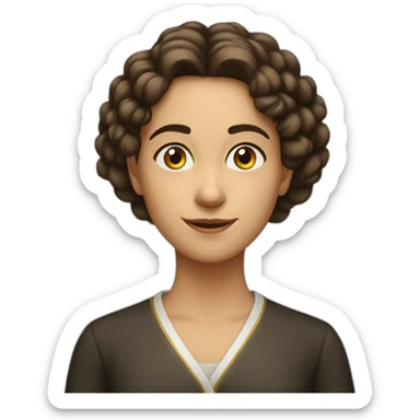 wise young jewish female sticker