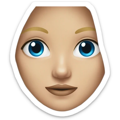 Blonde girl blue eyes wearing bikini sticker