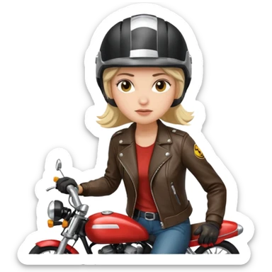 Wife being impatient on a bike sticker