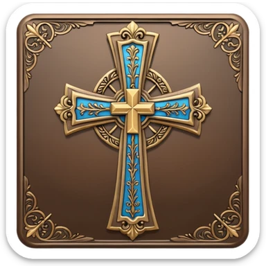 cross with a bible verse sticker