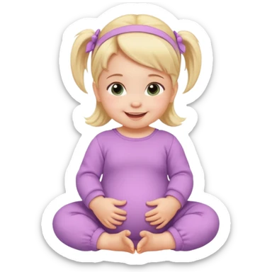Baby Girl, Different Pose, different outfit, single Baby Girl only. sticker