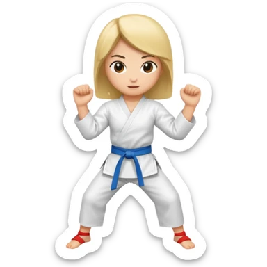 Karate girl sticker