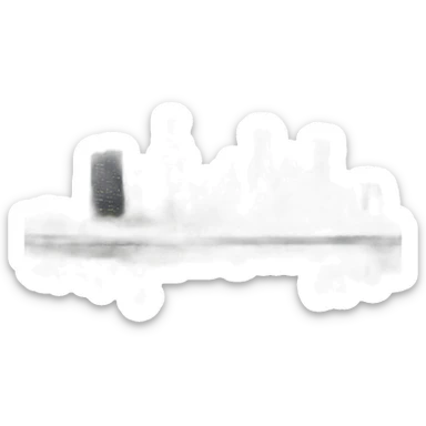 city skyline painting sticker