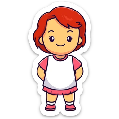 redhead girl smiling happily sticker
