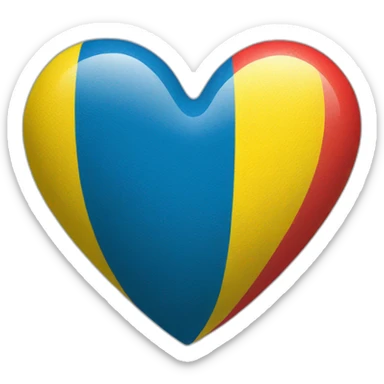 red heart with flag of Ukraine sticker