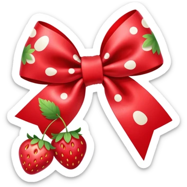 Moños con cerezas y fresas  sticker