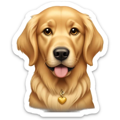 Tattooed golden retriever  sticker