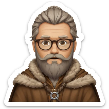 Glasses-Wearing wild viking sticker