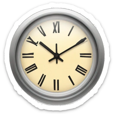 clock showing 12 pm sticker