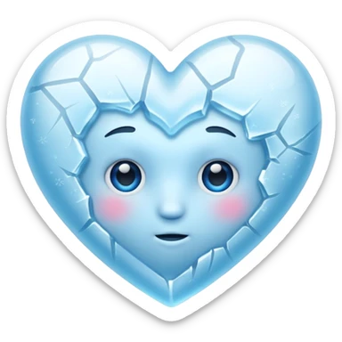 winter cold heart sticker
