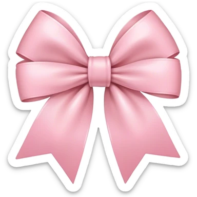 Light pink bow sticker