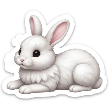 fullbody laying bunny  ios 16 very cute sticker