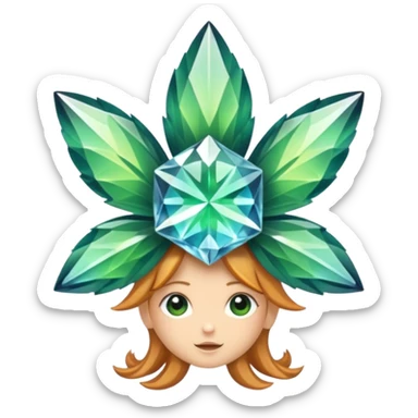 woodland fairy mind blown crystal burst sticker