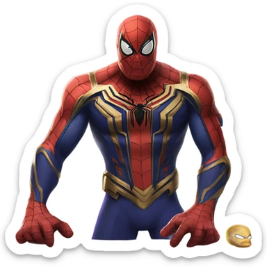 Spider-man With Thanos sticker