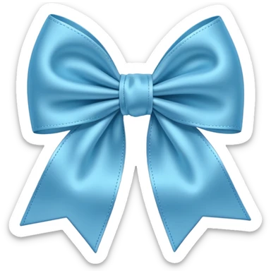 Light blue bow sticker