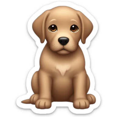 Un doudou bébé labrador noir sticker