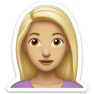 Arab caucasian girl with blonde hair sticker