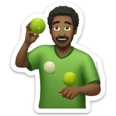 Me playing pickle ball sticker