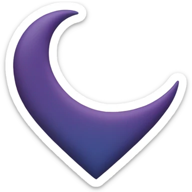 heart with moon in it sticker