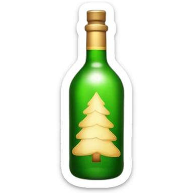 christmas alcohol bottle sticker