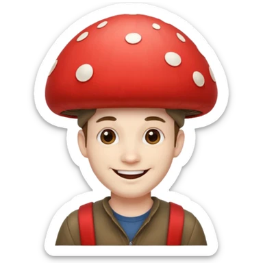 mushroom capped man
 sticker