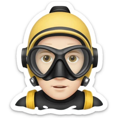 Underwater man sticker