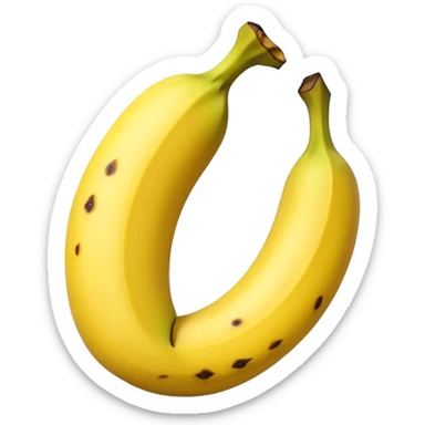 Unpeeled banana sticker