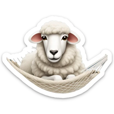 Sheep on hammock sticker