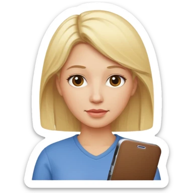 mom with blond hair sticker