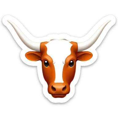 Texas longhorns logo all orange sticker