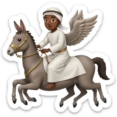 Jetzt ein Moslem auf einem fliegenden Esel sticker