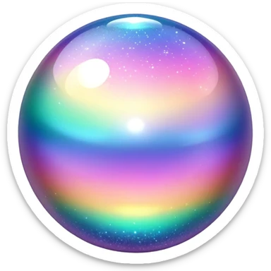 Iridescent big giant glistening glossy sparkly shiny glittery sticker
