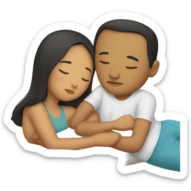 Australian Filipina Couple napping sticker