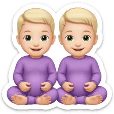 TWIN BABIES sticker