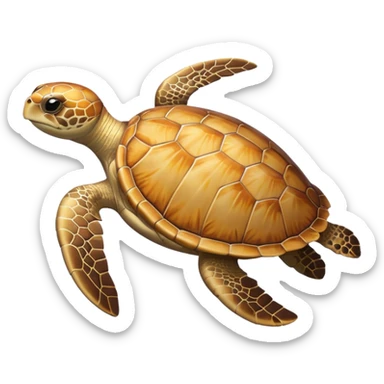 Beige sea turtle sticker