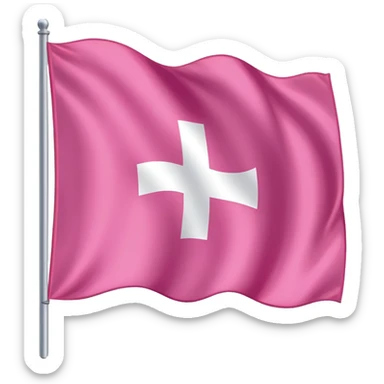 pink flag of Swiss sticker