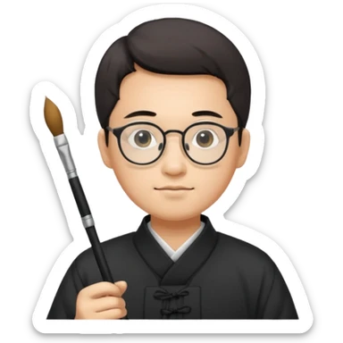 Ingeniero con letra china sticker