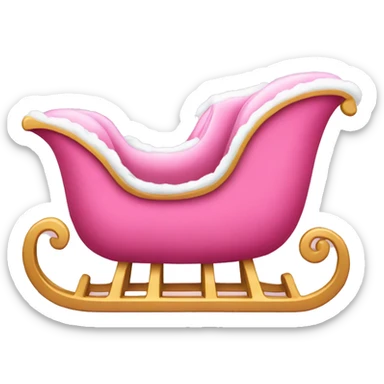 Pink christmas sleigh sticker