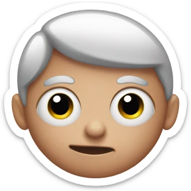 blush emoji with big eyes rolling back sticker