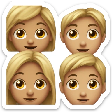 Cara de un niño y con ojos de corazón  sticker