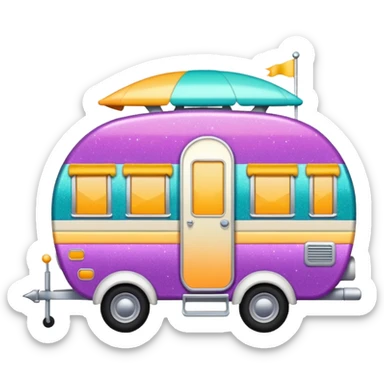 glitter caravan sticker