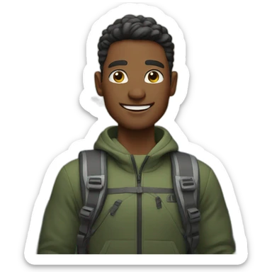 men on the peak of a mountain sticker