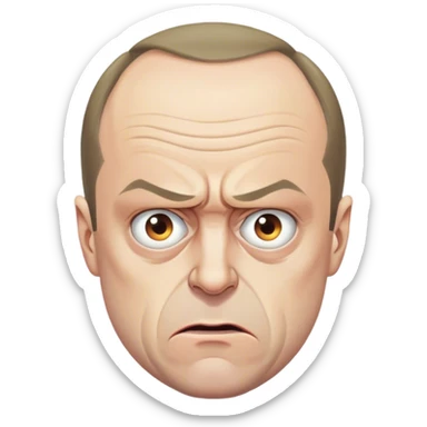 angry Friedrich Merz half body photorealistic picture 8k sticker